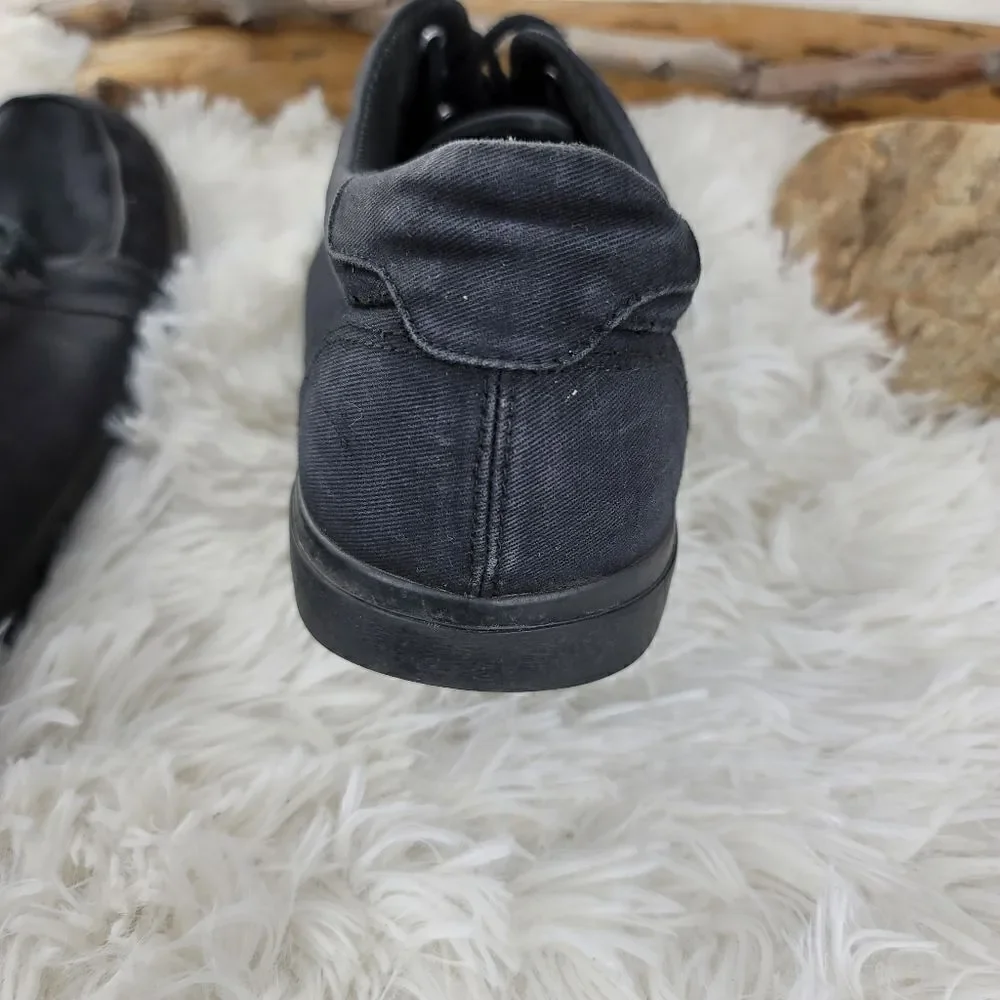 TUK canvas 90s retro shoes black